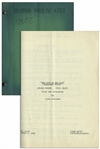 Moe Howards 25pp. Script Dated November 1952 for The Three Stooges Film Goof on the Roof -- With Annotations & Signatures in Moes Hand & Extra 8pp. of Script Revisions & Shot Lists -- Very Good